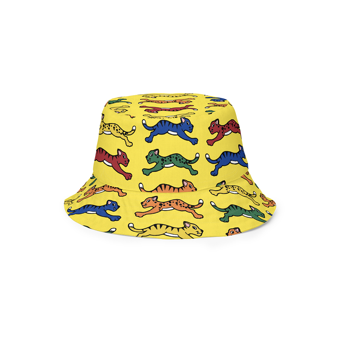 RUNNING CAT BUCKET HAT (YELLOW) - Image 2