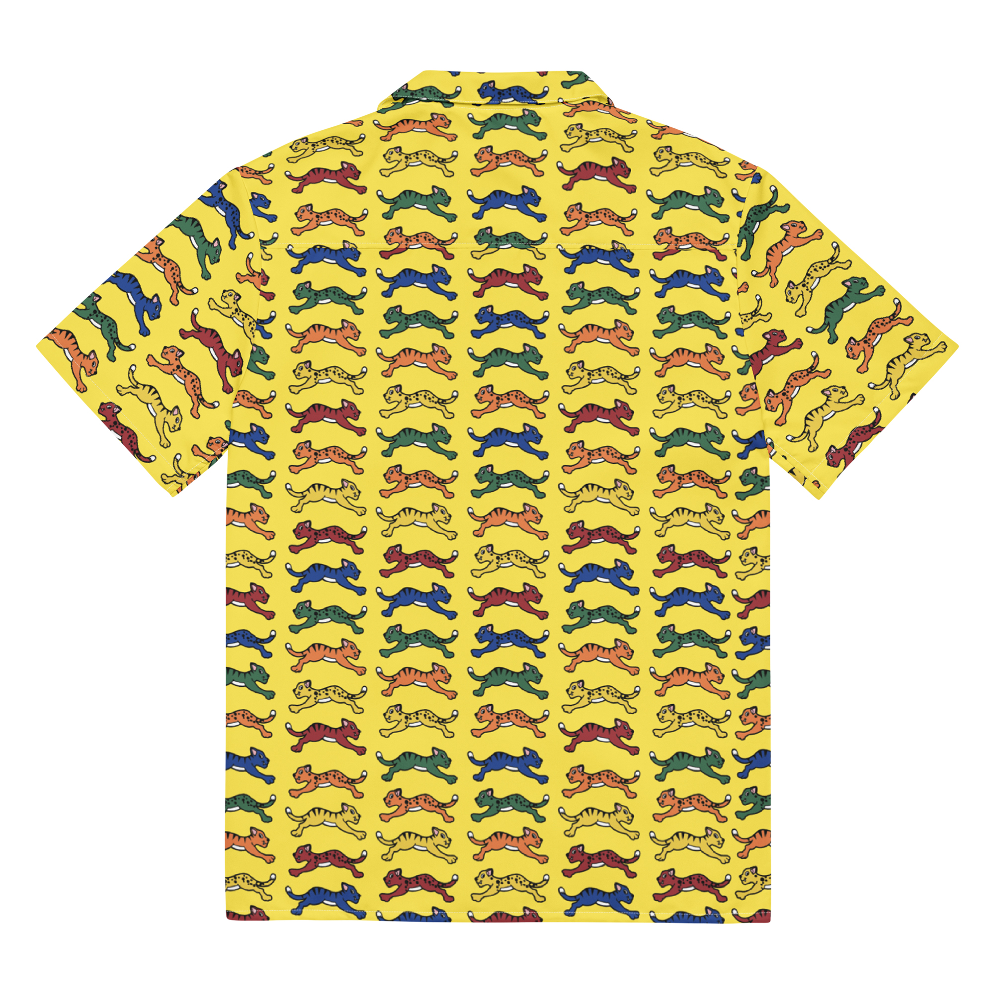 RUNNING CAT BUTTON-UP SHIRT (YELLOW) - Image 2