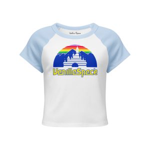 HORIZON RAGLAN BABY TEE (WHITE/BABY BLUE)