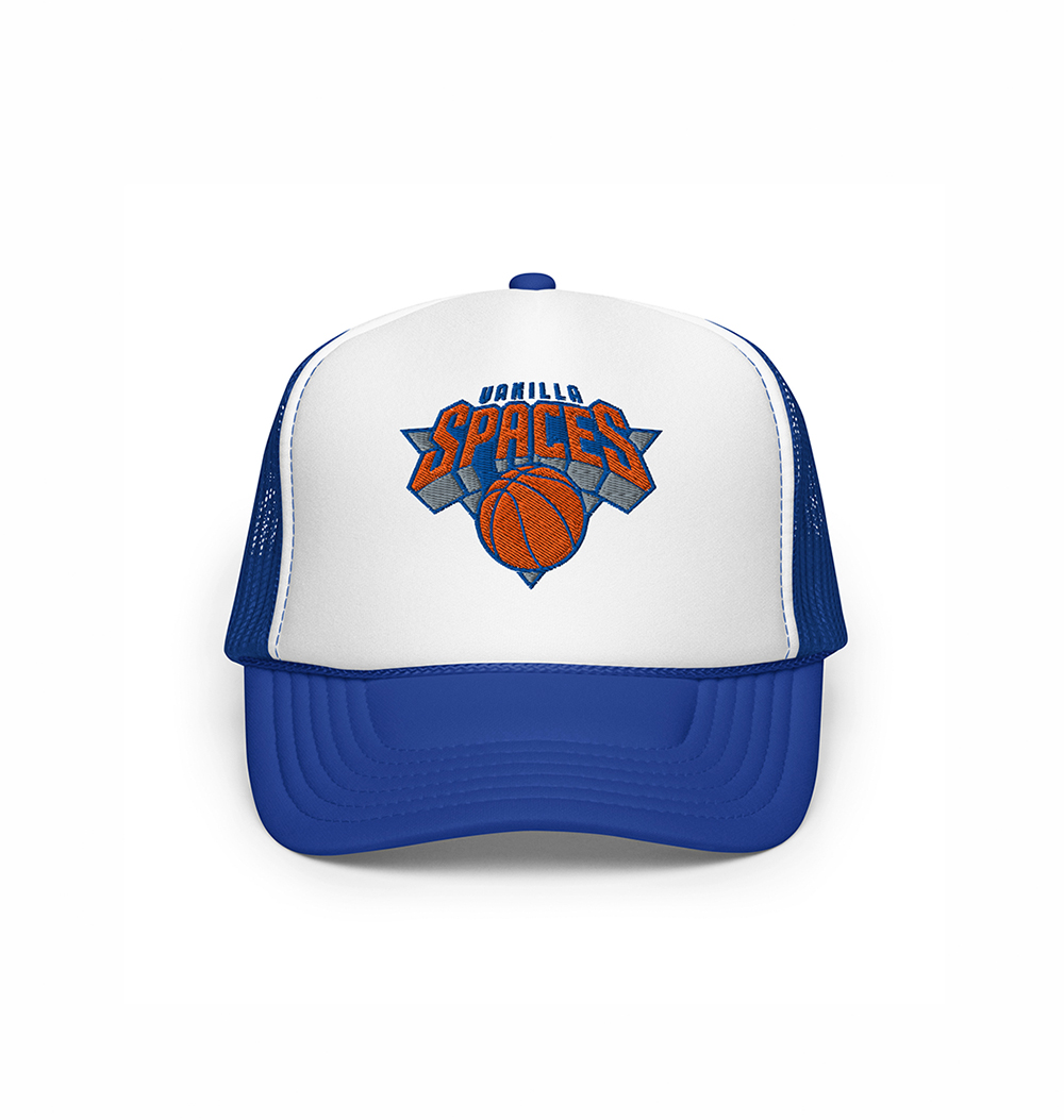 SPACES TRUCKER HAT (WHITE/BLUE)