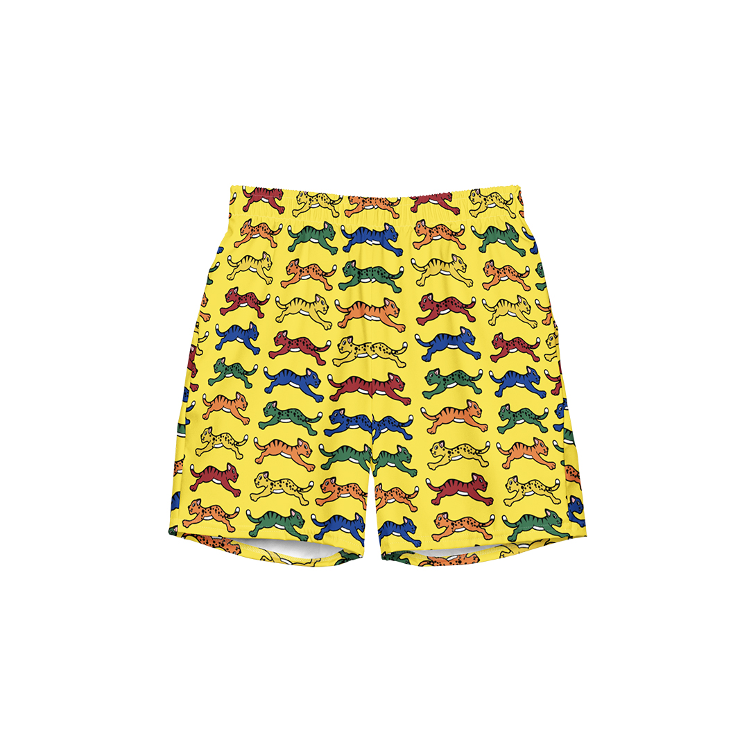 RUNNING CAT SWIM TRUNKS (YELLOW)
