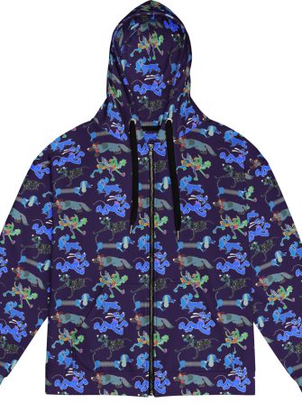 ALLDOGS ZIP HOODIE (NAVY)