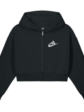 NIDAS HEAVY ZIP CROP HOODIE (BLACK)