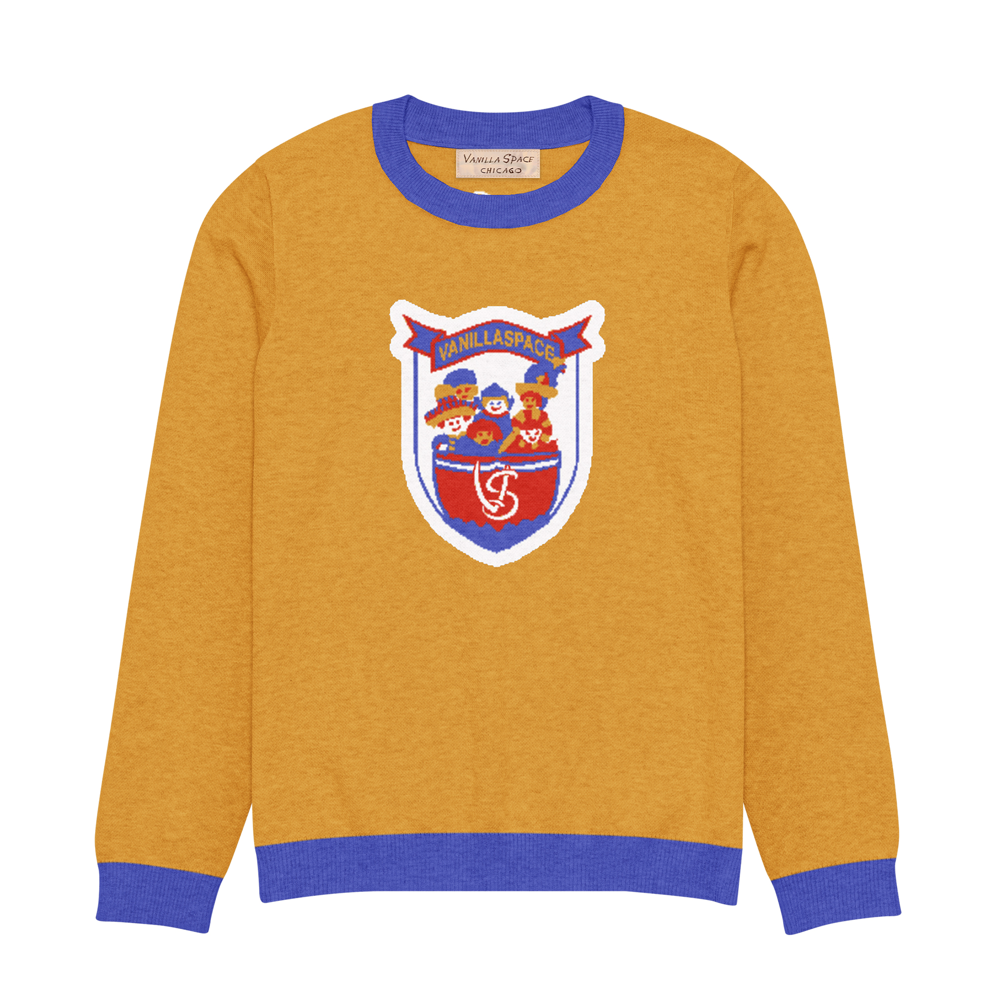 HAPPY BOAT KNIT SWEATER (YELLOW/ROYAL)