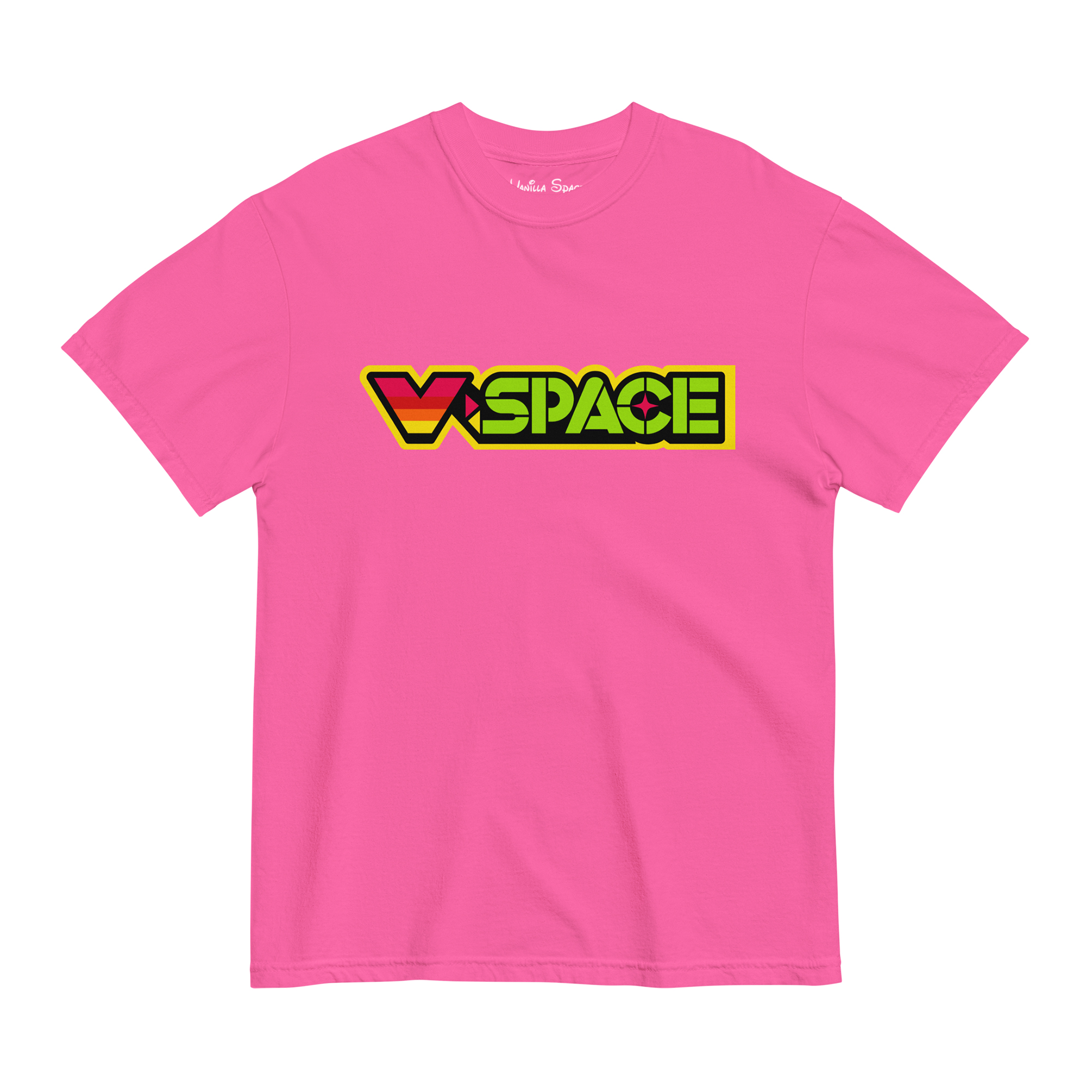 V-SPACE LOGO TEE (NEON PINK)